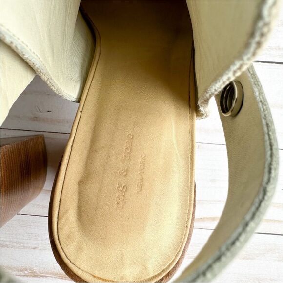 Rag and Bone Leigh Natural Canvas Open Toe Sandal - Picture 7 of 14